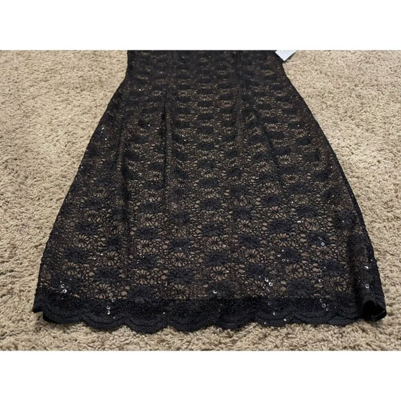 NWT ALEX EVENINGS Black Lace Shift Dress Jacket Set Formal Wedding Cocktail 14 - Picture 14 of 16